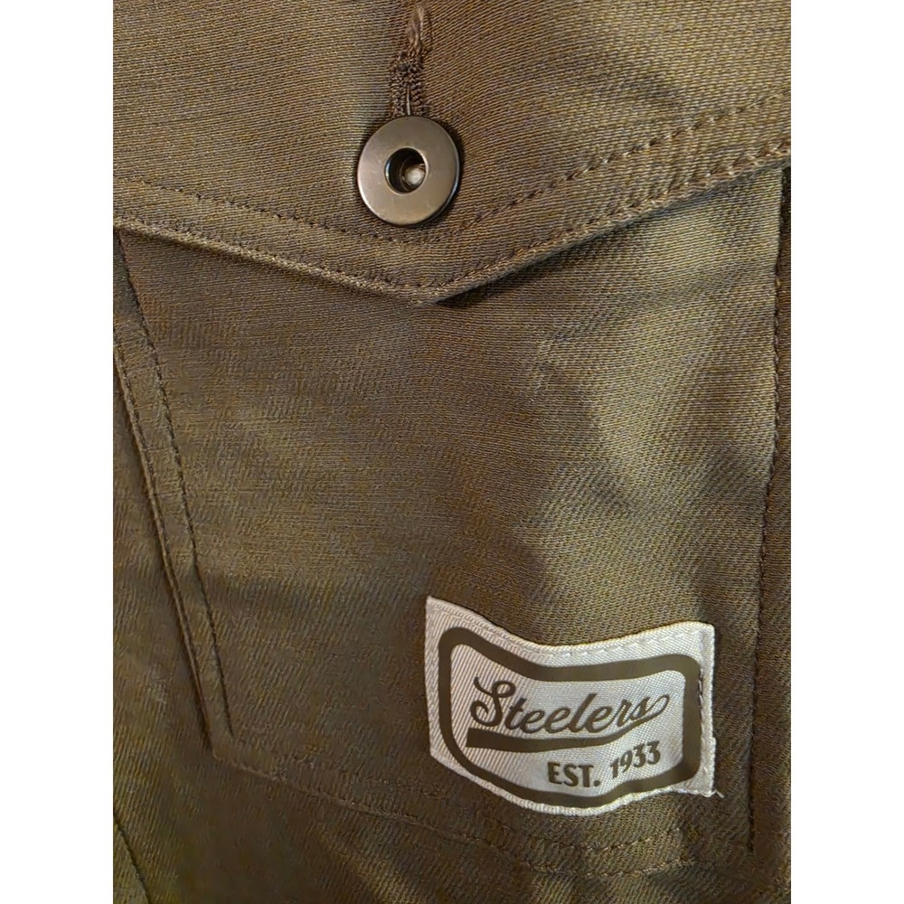 Darius Rucker Pittsburgh Steelers Canvas Trucker Jacket Mens Large Brown DR135J - Picture 2 of 5
